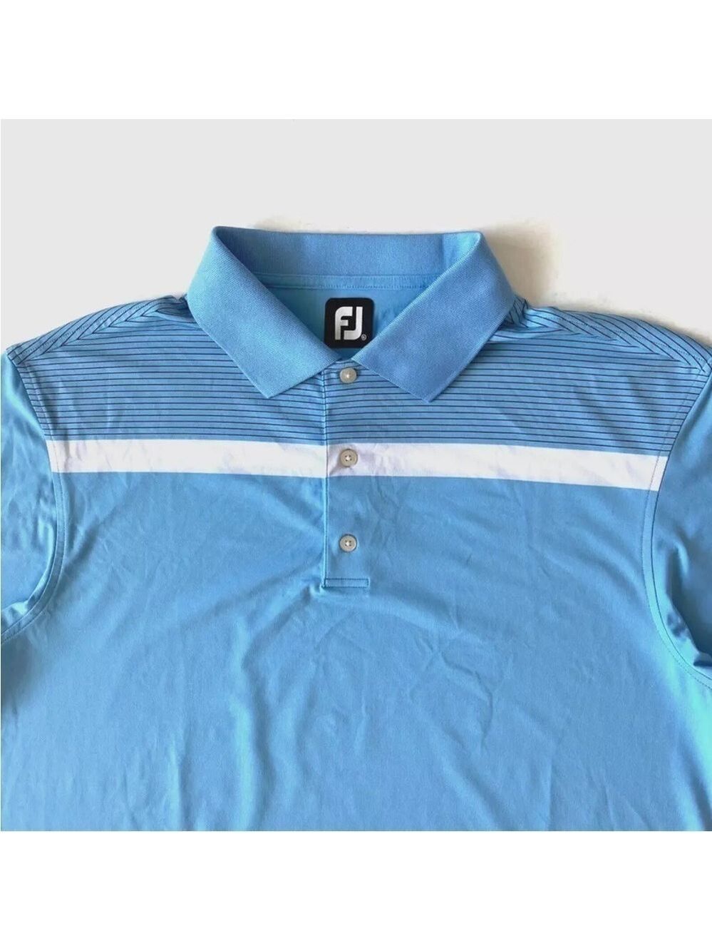 FootJoy FJ Performance Golf Polo Shirt Mens XL Blue Short Sleeve